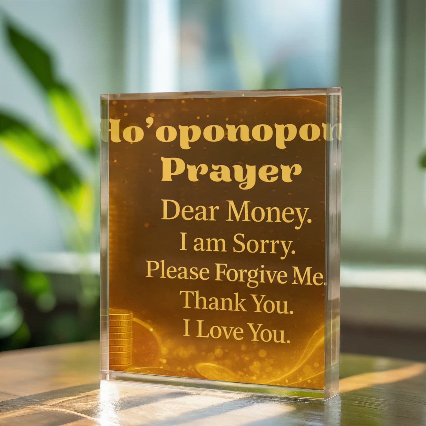 Money Ho'oponopono Plaque