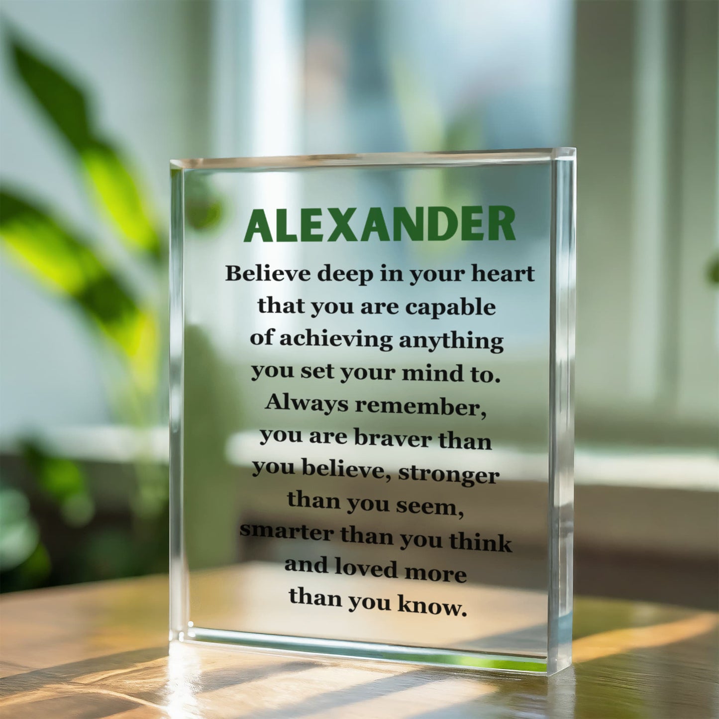 Personalized Believe Deep In Your Heart Printed Acrylic Block