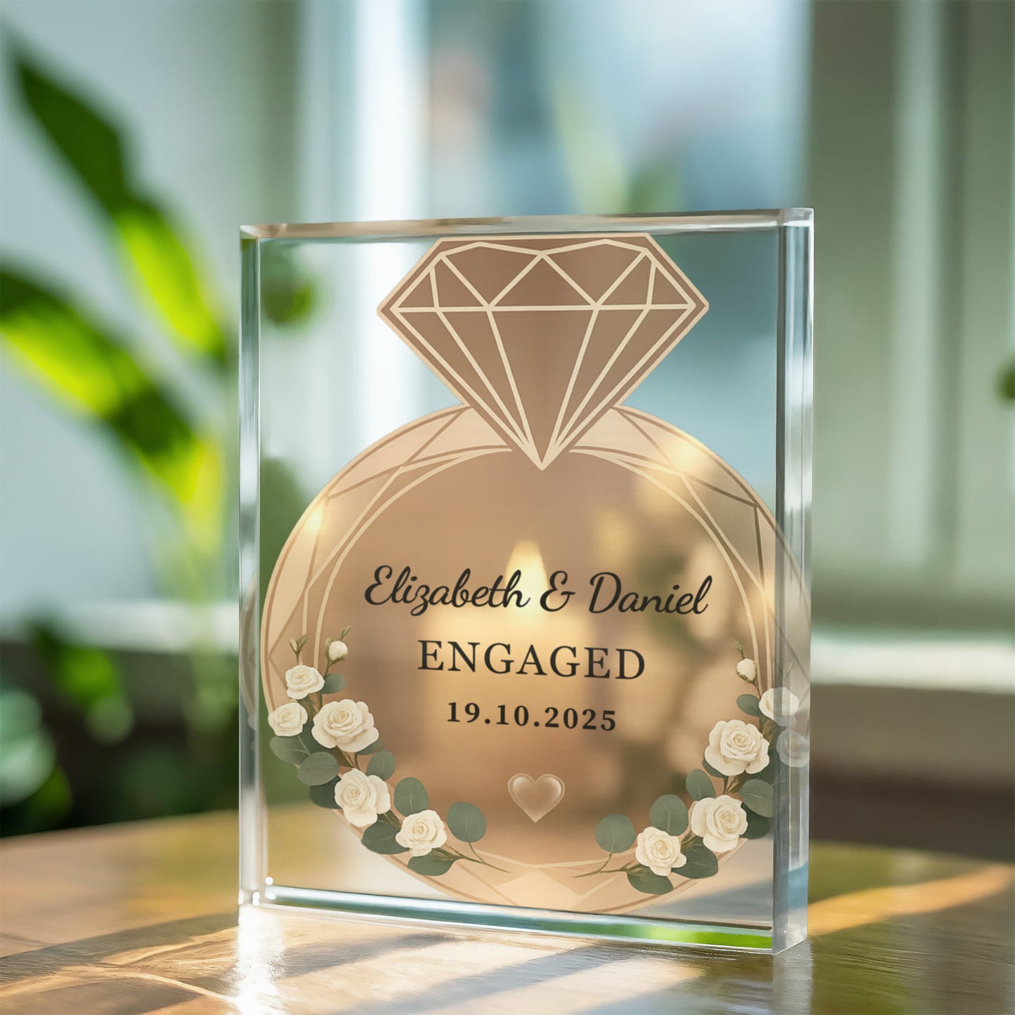 Engagement Ring Acrylic Plaque