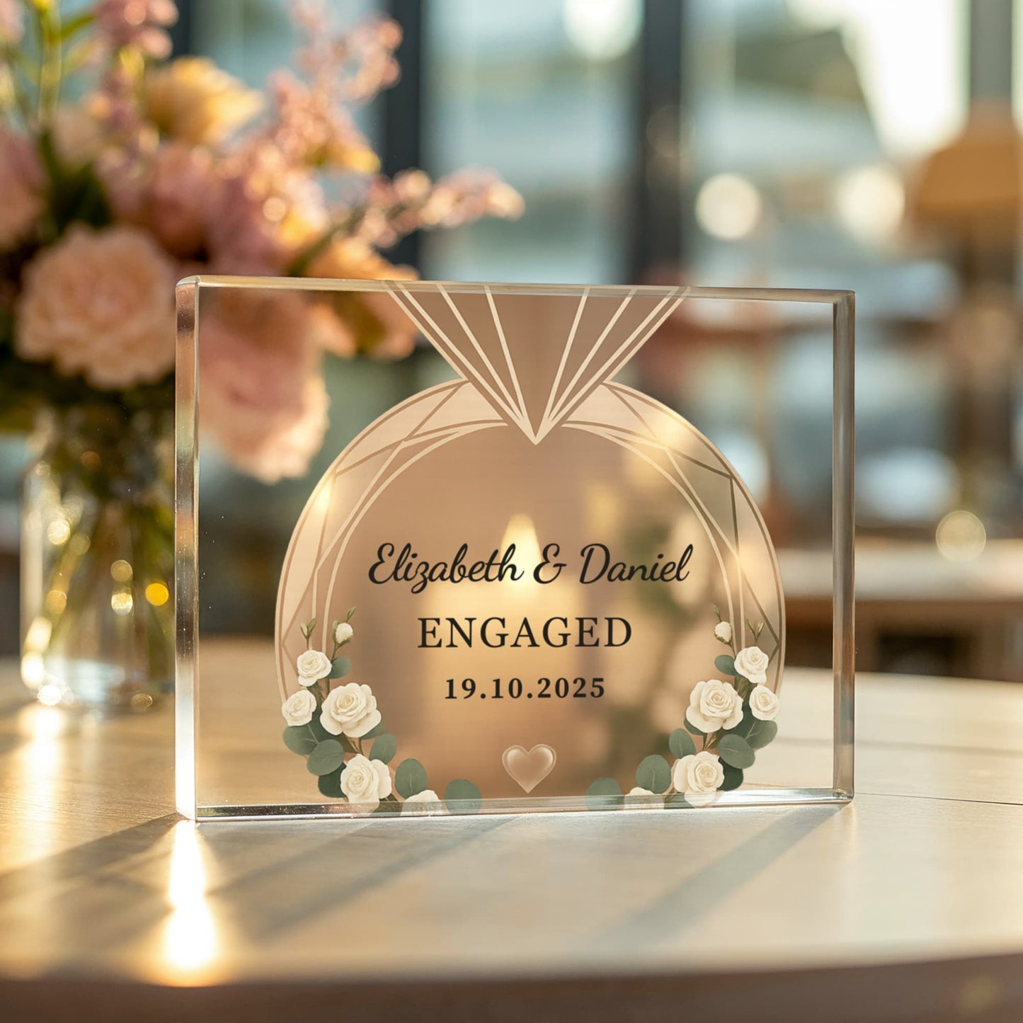 Engagement Ring Acrylic Plaque