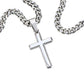 Personalized Gift for Grandson Who Loves Baseball - Cuban Chain Necklace with Cross