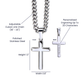 Personalized Gift for Grandson Who Loves Baseball - Cuban Chain Necklace with Cross