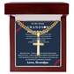 Personalized Gift for Grandson Who Loves Baseball - Cuban Chain Necklace with Cross