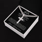 Personalized Gift for Husband Promise I Love You - Cuban Chain Necklace with Cross