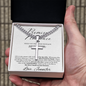 Personalized Promise Gift for Husband - Cuban Chain Necklace with Cross