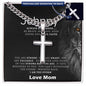 Personalized Gift for You Are Braver - Cuban Chain Necklace with Cross