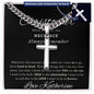 Personalized Gift for Husband Always Remember - Cuban Chain Necklace with Cross