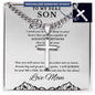 Personalized Gift for Son Capable of Achieving - Cuban Chain Necklace with Cross