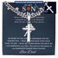 Personalized Gift for Basketball Lover Son - Cuban Chain Necklace with Cross