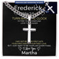 Personalized Gift for Husband Turn Back the Clock - Cuban Chain Necklace with Cross