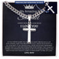 Personalized Gift for Son You Are an Amazing Son - Cuban Chain Necklace with Cross