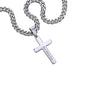 Personalized Gift for Husband Who Loves Fishing - Cuban Chain Necklace with Cross