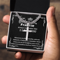 Personalized Gift for Badass Son - Cuban Chain Necklace with Cross