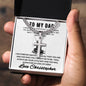 Personalized Dad Fishing Gift - Cuban Chain Necklace with Cross