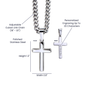 Personalized Gift for Husband Who Loves Fishing - Cuban Chain Necklace with Cross