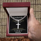 Personalized Gift for Husband Turn Back the Clock - Cuban Chain Necklace with Cross
