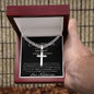 Personalized Gift for Husband Always Remember - Cuban Chain Necklace with Cross