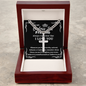 Personalized Gift for Badass Son - Cuban Chain Necklace with Cross