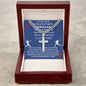 Personalized Baseball Fan Gift for Grandson Believe in Yourself - Cuban Chain Necklace with Cross