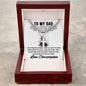 Personalized Dad Fishing Gift - Cuban Chain Necklace with Cross