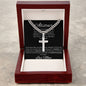 Personalized Gift for Son Love You for Amazing Man You Are - Cuban Chain Necklace with Cross