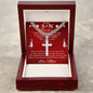 Personalized Gift for Son Basketball Game Lover - Cuban Chain Necklace with Cross