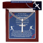Personalized Baseball Fan Gift for Grandson Believe in Yourself - Cuban Chain Necklace with Cross