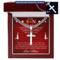 Personalized Gift for Son Basketball Game Lover - Cuban Chain Necklace with Cross