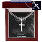 Personalized Gift for You Are Braver - Cuban Chain Necklace with Cross