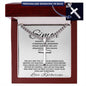 Personalized Gift for Husband If You Are Feeling Overwhelmed - Cuban Chain Necklace with Cross