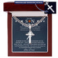 Personalized Gift for Basketball Lover Son - Cuban Chain Necklace with Cross