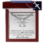 Personalized Promise Gift for Husband Can't Live Without You - Cuban Chain Necklace with Cross