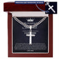 Personalized Gift for Son You Are an Amazing Son - Cuban Chain Necklace with Cross
