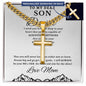 Personalized Gift for Son Capable of Achieving - Cuban Chain Necklace with Cross