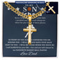 Personalized Gift for Basketball Lover Son - Cuban Chain Necklace with Cross
