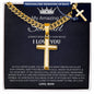 Personalized Gift for Son You Are an Amazing Son - Cuban Chain Necklace with Cross