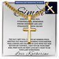 Personalized Gift for Husband If You Are Feeling Overwhelmed - Cuban Chain Necklace with Cross