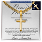 Personalized Promise Gift for Husband - Cuban Chain Necklace with Cross