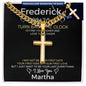 Personalized Gift for Husband Turn Back the Clock - Cuban Chain Necklace with Cross