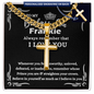 Personalized Gift for Badass Son - Cuban Chain Necklace with Cross