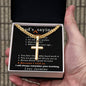 Personalized Dads Favorite Sayings Gift - Cuban Chain Necklace with Cross