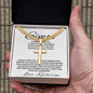 Personalized Gift for Husband If You Are Feeling Overwhelmed - Cuban Chain Necklace with Cross