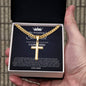 Personalized Gift for Son You Are an Amazing Son - Cuban Chain Necklace with Cross