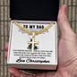 Personalized Dad Fishing Gift - Cuban Chain Necklace with Cross