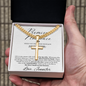 Personalized Promise Gift for Husband - Cuban Chain Necklace with Cross