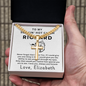 Personalized Gift for Husband Who Loves Fishing - Cuban Chain Necklace with Cross