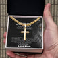 Personalized Gift for You Are Braver - Cuban Chain Necklace with Cross