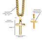 Personalized Gift for Husband Always Remember - Cuban Chain Necklace with Cross