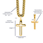 Personalized Promise Gift for Husband - Cuban Chain Necklace with Cross