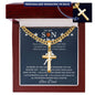 Personalized Gift for Basketball Lover Son - Cuban Chain Necklace with Cross